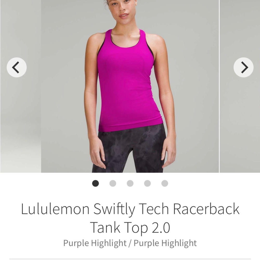 Lululemon Swiftly Tech Tank Top 2.0 Purple Highlight